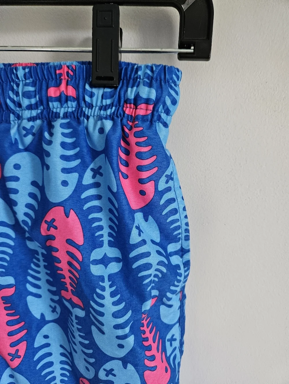 Maamgic Fish Pattern Swim Trunks Pink Blue